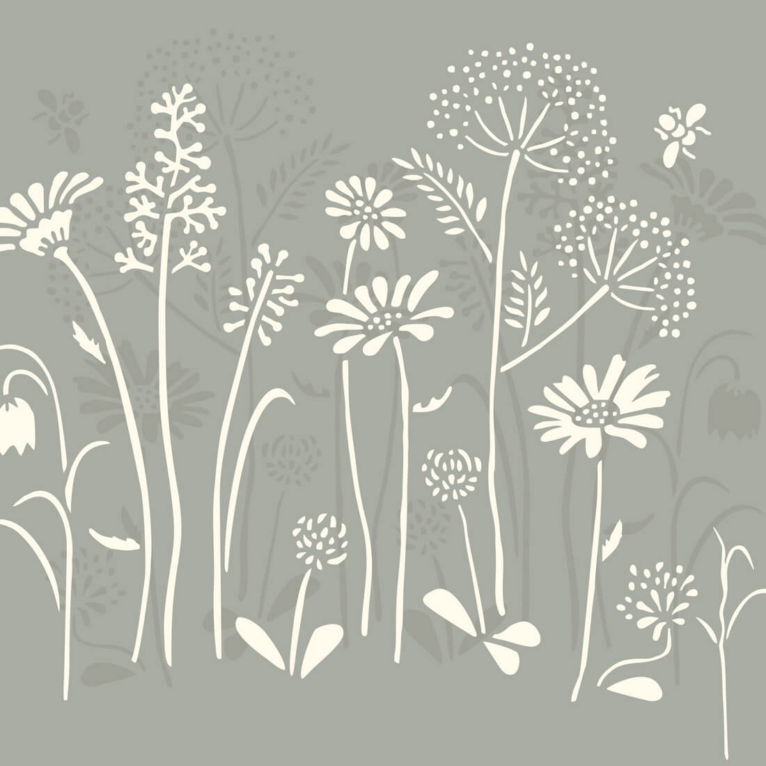 Schablone Meadow Flowers